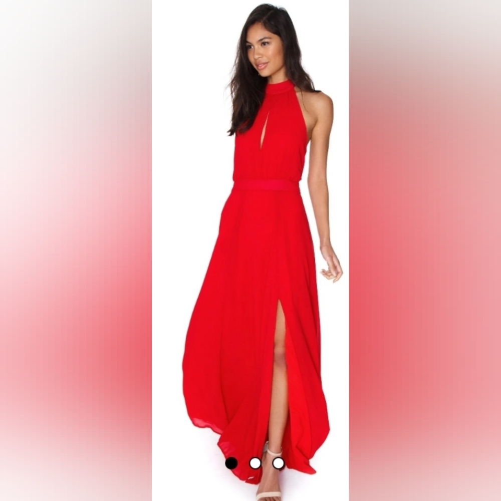 YUMI KIMWomen's High Demand Maxi Dress Size: LARGE Color: RedMaterial: